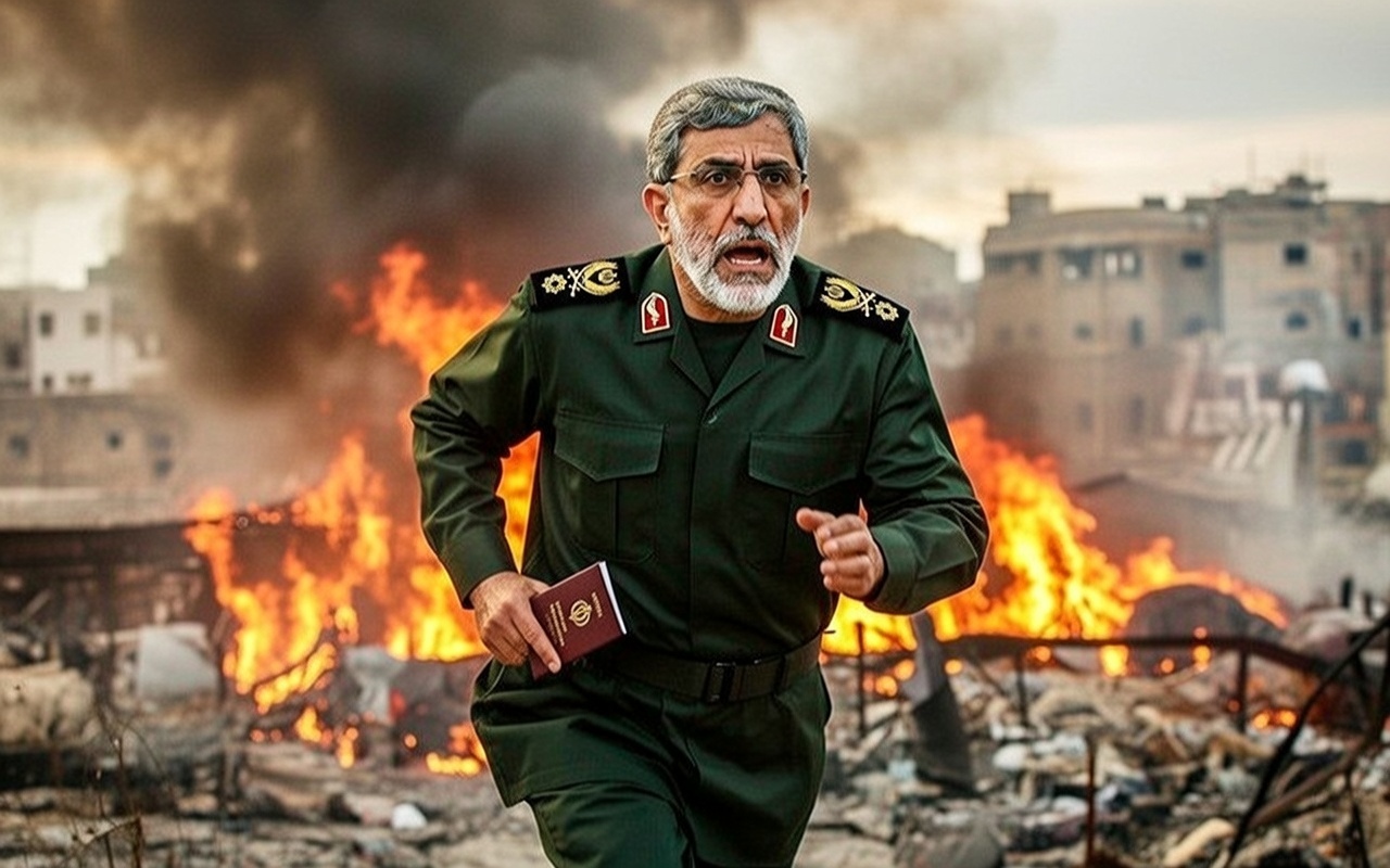 Devastated war-torn streets and ruins